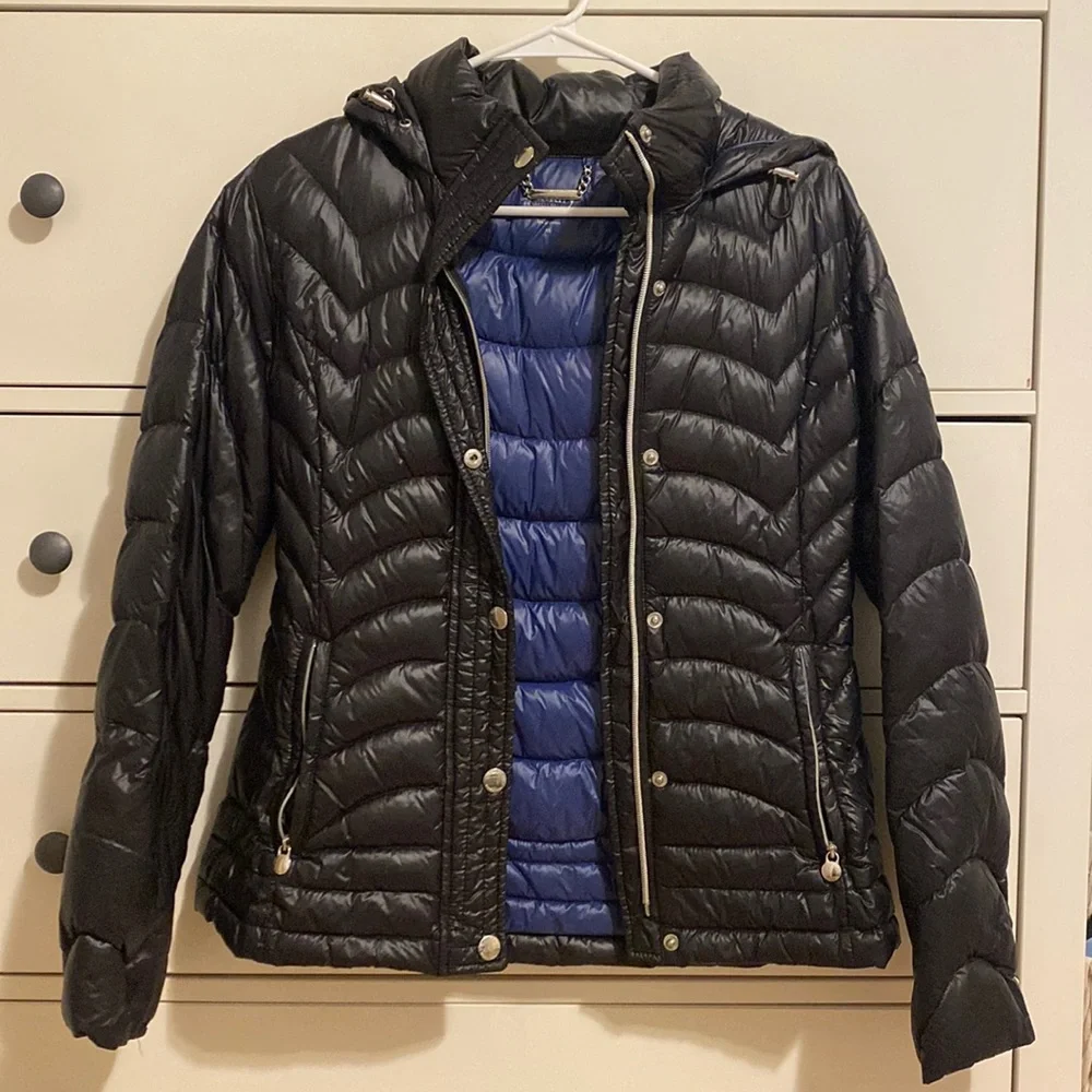 Laundry by Shelli Segal Black Puffer Coat - Picture 1 of 4